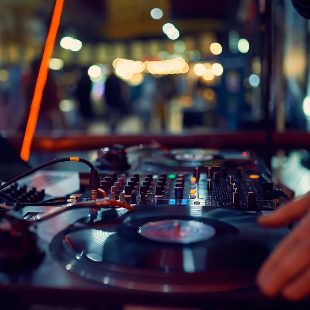 Turntable Hand on the Vinyl