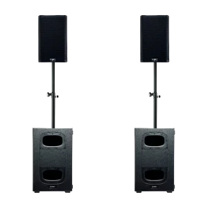 QSC K10.2 Speakers with QSC KS212C Subwoofers