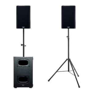 QSC K8.2 Speakers with QSC KS212C Subwoofer